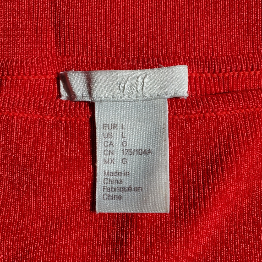 H&M Women's Bandage Dress, Red (Size L) - Picture 4 of 6
